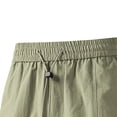 thumbnail image 5 of Men's Quick Dry Cargo Shorts, Elastic Drawstring Waist with Multi-Pockets,Breathable Workout Shorts, Lightweight Gym Running Shorts Khaki L, 5 of 5