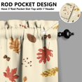 thumbnail image 3 of Fall Kitchen Curtains 36 Inch Short - 2 Panel Set, Autumn Harvest Print, Rod Pocket Window Treatment for Thanksgiving, Farmhouse, Cafe, Living Room - Machine Washable, 3 of 4