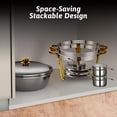 thumbnail image 5 of YXSC Round Chafing Dishes Buffet Set 2 Pack, 5QT Gold Stainless Steel Catering Chafer, Serving Food Warmer with Lids for Catering and Events, 5 of 7