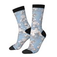 thumbnail image 1 of Fotbe Lily Flower Calcetas Largas con Estampado para Hombre y Mujer – Calcetas de Compresión Transpirables y Elásticas, Viajar y Uso Diario Talla 5-11, 1 of 6