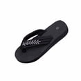 thumbnail image 1 of Wo-Fusoul Slippers for Women, Fashionable Casual Outerwear, Versatile Plus Size, Solid Color Rhinestone Embellished, Round Toe Open Toe Flat Slide Sandals, 1 of 8