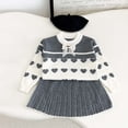 thumbnail image 5 of Agkizg Kids Girls Clothing Set Pullover 2 Piece Outfit Knit Crewneck Top Midi Skirt Casual Set, 5 of 6