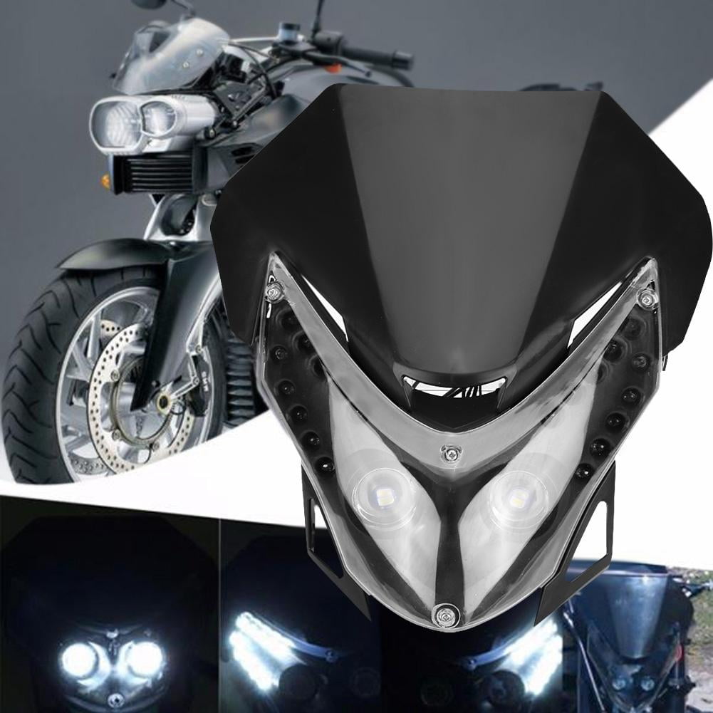 12V 55W Black Streetfighter Motorcycle Motorbike Headlight