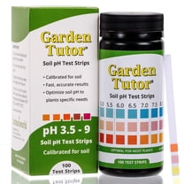 Garden Tutor Soil pH Test Kit, 100 Test Strips with AI Web Reader, Fast Accurate Soil Testing for Garden, Lawn, Vegetables Compost