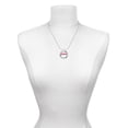 thumbnail image 3 of Delight Jewelry Hot Pink ''Luck'' with Heart Laugh Ring Charm Necklace, 18", 3 of 4