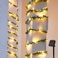 thumbnail image 2 of HESHENG Solar Lamp Artificial Maple Leaf String Lights LED Solar Powered Fake Ivy String Light Wreath Ivy League 5M, 2 of 11