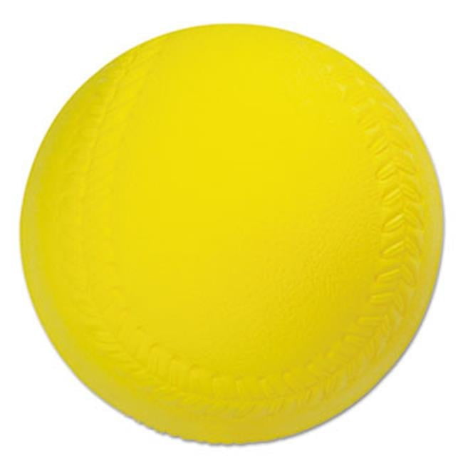 Coated Foam Sport Ball, Softball, Official Size, Yellow