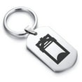 thumbnail image 1 of Stainless Steel Toki (Adze) Maori Symbol Dog Tag Keychain Circle Ring, 1 of 2