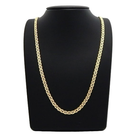 14K Gold Filled Mate Finish Mariner Link Chain 24" unisex