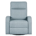 thumbnail image 3 of Pemberly Row Contemporary Power Fabric Swivel Glider Recliner in Blue, 3 of 7
