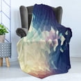 thumbnail image 4 of Glitch Soft Flannel Fleece Throw Blanket, Polygonal Inspired Abstract Low Pixel Art Graphic, Cozy Plush for Indoor and Outdoor Use, 60" x 80", Multicolor, by Ambesonne, 4 of 5