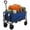Blue, variant on Blazezo Foldable Wagon Cart with Wheels, 220 lbs Heavy Duty Collapsible Trolley, Portable Folding Cart with Adjustable Handle for Camping Garden Beach Shopping