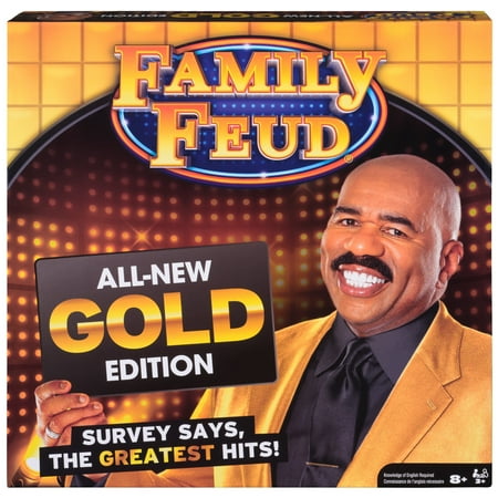 Family Feud Game, All-New Gold Edition Steve Harvey Board Game for Hilarious Family Fun, Kids Games, Family Games for Game Night, Ages 8+