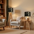 thumbnail image 6 of Lampshades 2 Pack Raven Moon Sea Black White Night Modern Artwork Full Moon Ocean 13"x13"x10" Light Shade for Table Lamps Floor Lamp Shades Lampshade Replacement Easy Assembly, 6 of 8