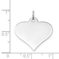 thumbnail image 3 of FB Jewels 14k White Gold Plain .027 Gauge Engraveable Heart Disc Charm, 3 of 3