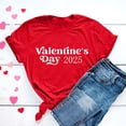 thumbnail image 2 of Penkiiy Womens Valentine's Day Graphic Tees Short Sleeve Heart Printed Shirts Blouse Tops 2XL Red, 2 of 7
