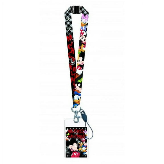 Lanyard - Disney - Mickey & Gang w/Card Holder New 84043