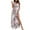 White dresses for women, variant on Dresses for Women Beach Bohemian Fashion Empire Waist Slit Pleated Swing Long Dresses Sleeveless Round Neck Floral Print Summer Maxi Formal Dress White l