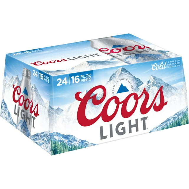 Coors Light American Light Lager Beer, 16 fl. oz. aluminum bottle, 24 pk.