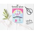 thumbnail image 3 of Darling Souvenir Blue Birthday Invitation Card Printable Elegant Fill or Write In Blank Party Invites 28 Pcs 5 x 7 Inches, 3 of 5