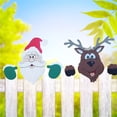 thumbnail image 1 of Naiovety Decoración navideña para el hogar Valla de Navidad Adorno Seguridad no tóxica Adornos de cerca de Papá Noel y Elk Kits de decoración para fiestas Naiovety HA033881-00, 1 of 1