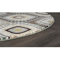 thumbnail image 5 of Contemporary Area Rug (5'3'' Round) Abstract Multi-Color Indoor Round Easy to Clean, 5 of 8
