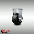thumbnail image 2 of 4 Inch Stainless Steel Glass Filled Nylon Wheel Rigid Caster with Roller Bearing, 2 of 2