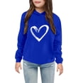 thumbnail image 2 of Generic Valentine'S Day Baby Hooded Sweatshirt Heart Graphic Baby Hooded Sweatshirt Toddler Kids Girls Boys Boys Sweatshirt Pullover Hoodies Cute Printed Hooded Sweatshirts, 2 of 3