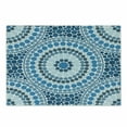 thumbnail image 1 of Geometric Cutting Board, Concentric Circles Mosaic Tiles Consist of Smaller Dots in Blue Shades Design, Decorative Tempered Glass Cutting and Serving Board, Small Size, Blue and White, by Ambesonne, 1 of 1