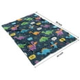 thumbnail image 4 of DarkBlue Cartoon Dinosaurs SpeechBubbles Pattern Blanket,Comfortable Soft Lamb Wool Throw Blanket,All Season,Warm Lightweight Blankets for Sofa Bed Couch Living Room Chair,40"x50", 4 of 4