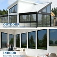 thumbnail image 6 of BSHAPPLUS® 79x18 inch One Way Window Privacy Film Daytime Privacy Window Tint for Home,UV Blocking Reflective Heat Control Glass Films Non-Adhesive Mirror Window Clings,Black, 6 of 11