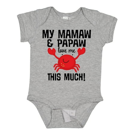 

Inktastic Mamaw Papaw Love Me Gift Baby Boy or Baby Girl Bodysuit