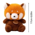 thumbnail image 3 of Red Panda Plush Tabletop Figurine Soft Stuffed Animal Desktop Ornament Cozy Decor for Office Room Bed, 3 of 7