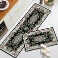 thumbnail image 2 of 2PC Non Slip Absorbent Bathroom Mat, Large Absorbent Kitchen Rug Set, Anti Fatigue Bathroom Mats with Stain Resistant Design, Durable Floor Mats for Sink and Stove Areas, Machine Washable Multicolor, 2 of 5