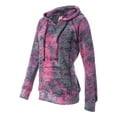 thumbnail image 2 of MV Sport Womens Courtney Burnout V-Notch Hooded Sweatshirt, 2 of 5