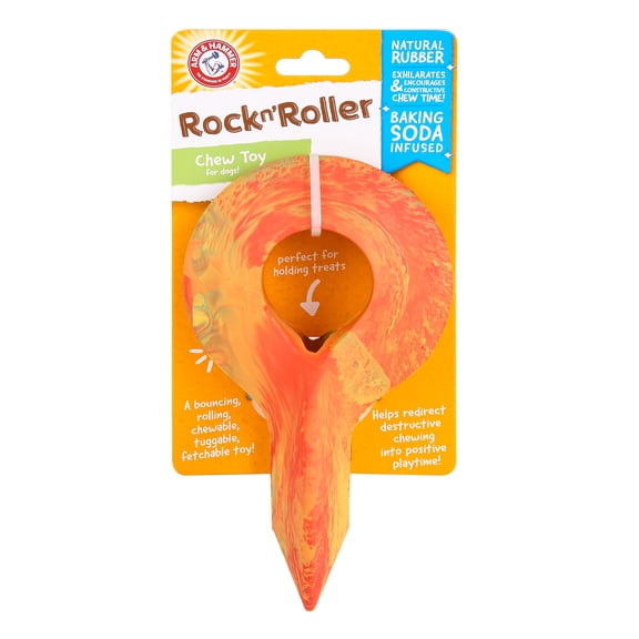Arm & Hammer Rock-N-Roller Figure 8 Chew Toy - Tye Dye Yellow