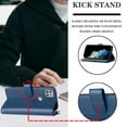 thumbnail image 4 of Compatible with Motorola Moto One 5G Ace Wallet Case Premium Zipper Large Space Flip PU Leather Cover, 4 of 5