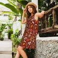 thumbnail image 2 of Daiia Autumn Forest3 Print Women's Dresses 2025 Trendy Short sleeve Dresses Casual Baggy Flowy Maxi Sun Dresses, 2 of 7