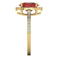 thumbnail image 3 of Solitaire with Accents Engagement Ring for Women - 2.27ct Natural Garnet in 14K Yellow Gold Promise Ring, 3 of 6