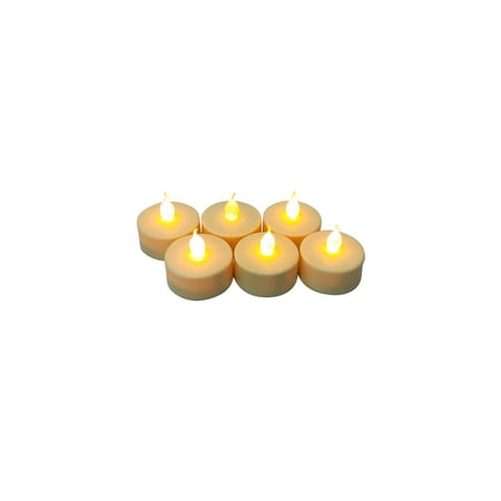Mainstays Brand Flameless LED Tealights Candles, Ivory, Set of 6, Unscented