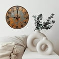 thumbnail image 6 of Vintage Industrial Wall Clock with Rusty Finish 10-Inch Silent Wooden Wall Clock, Battery Operated (AA Batteries Not Included), Artistic Home Decor, 6 of 8