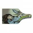 thumbnail image 1 of Outer Space Cutting Board, Alien Attacks Terrified Uniform Woman Human Against Monster Sci Fi Discovery, Tempered Glass Cutting and Serving Board, Wine Bottle Shape, Multicolor, by Ambesonne, 1 of 1