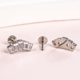 thumbnail image 4 of Titanium Hypoallergenic Threadless Flat Back Stud Earrings Nose Studs , Nostril Tragus Helix Piercing, A Secure Fit and Everyday Wear For Sensitive Skin, 4 of 9