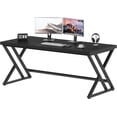 thumbnail image 3 of Rustic Computer Desk  Metal Wood Home Office Desk  Industrial Simple Study Executive Desk for Writing Work  Wooden Student Gaming Computer PC Table with Storage for Bedroom  Inch  Rustic, 3 of 4