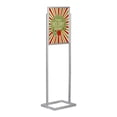 thumbnail image 2 of M&T Displays Metal Eco Info Board Silver 24x36 Inches Slide-In Poster Sign Holder 1 Tier Double Sided Floor Standing Pedestal Advertising Display with Backing and Anti-Glare PET Cover, 2 of 8