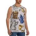 thumbnail image 2 of JUNZAN Antique Vintage Teapot Coffee Grinder Men's Sleeveless T Shirts,Sleeveless Muscle Shirts,Sizes S-3XL, 2 of 8