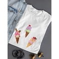 thumbnail image 3 of 3 Ice Cream Cones T-Shirt Women -SPIdeals Designs, Female Large, 3 of 4