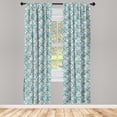thumbnail image 3 of Ambesonne Floral Curtains, Dotted Art Rose Flowers Art, Pair of 28"x84", Multicolor, 3 of 5