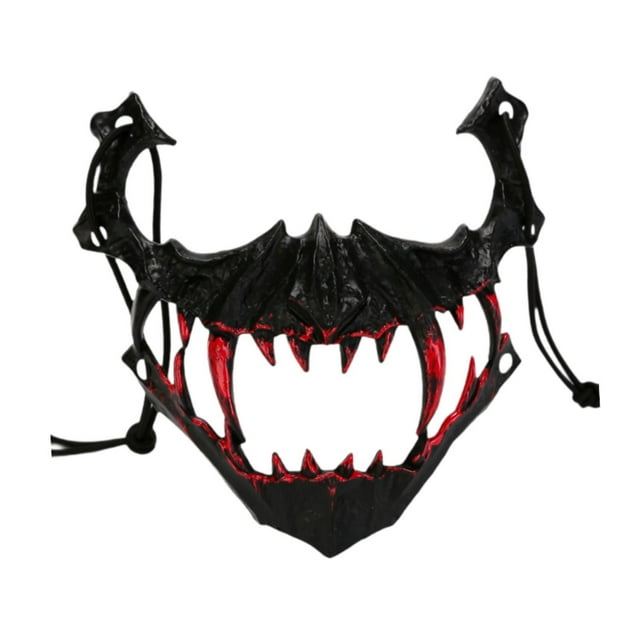 BELOVING Halloween Pratique Moitié pour Performance sur Scène Fête Jeu de Rôle Noir