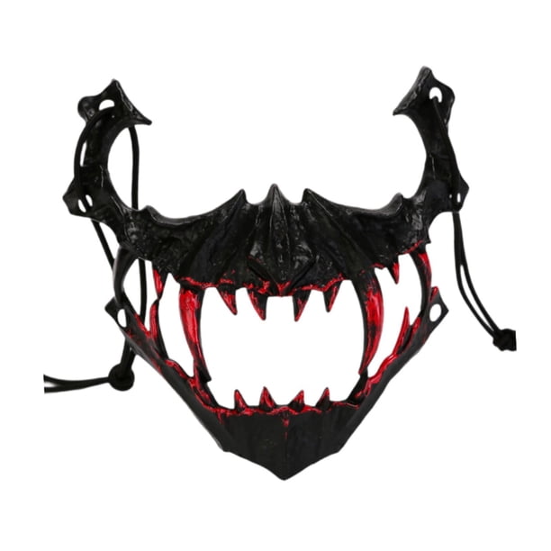 Máscara de Halloween Yuyangstore media máscara para presentaciones en el escenario Fiesta Juego de rol Negro
